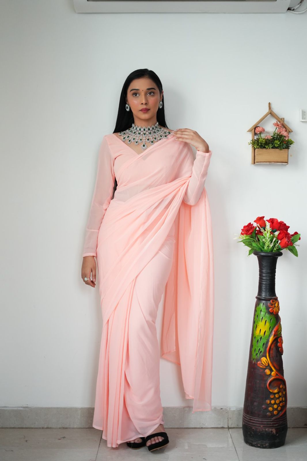 Beautiful Georgette Ready To Wear Sarees