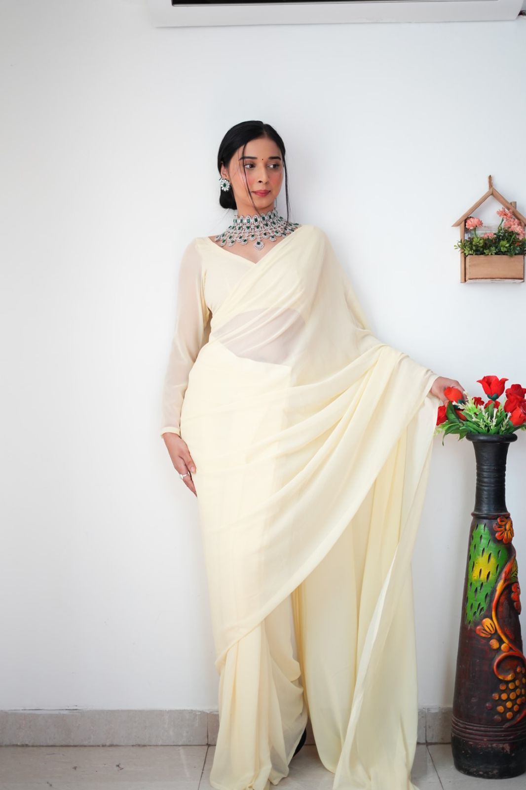 Beautiful Georgette Ready To Wear Sarees