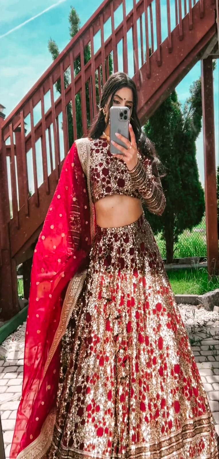 Red Love Lehenga