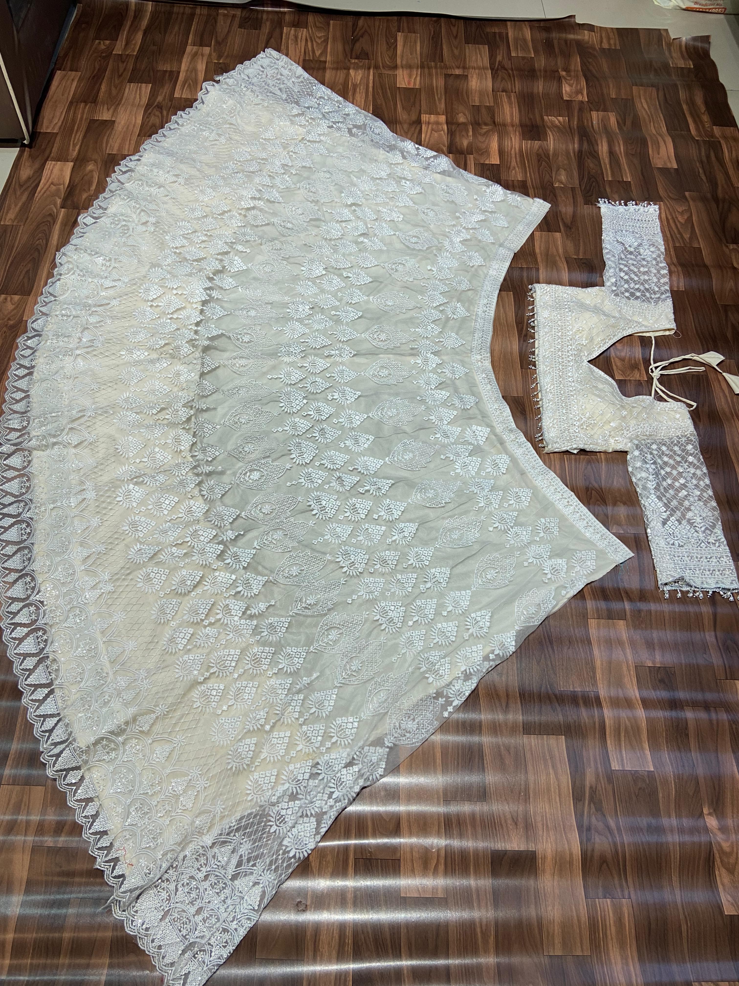 Cream Lehenga