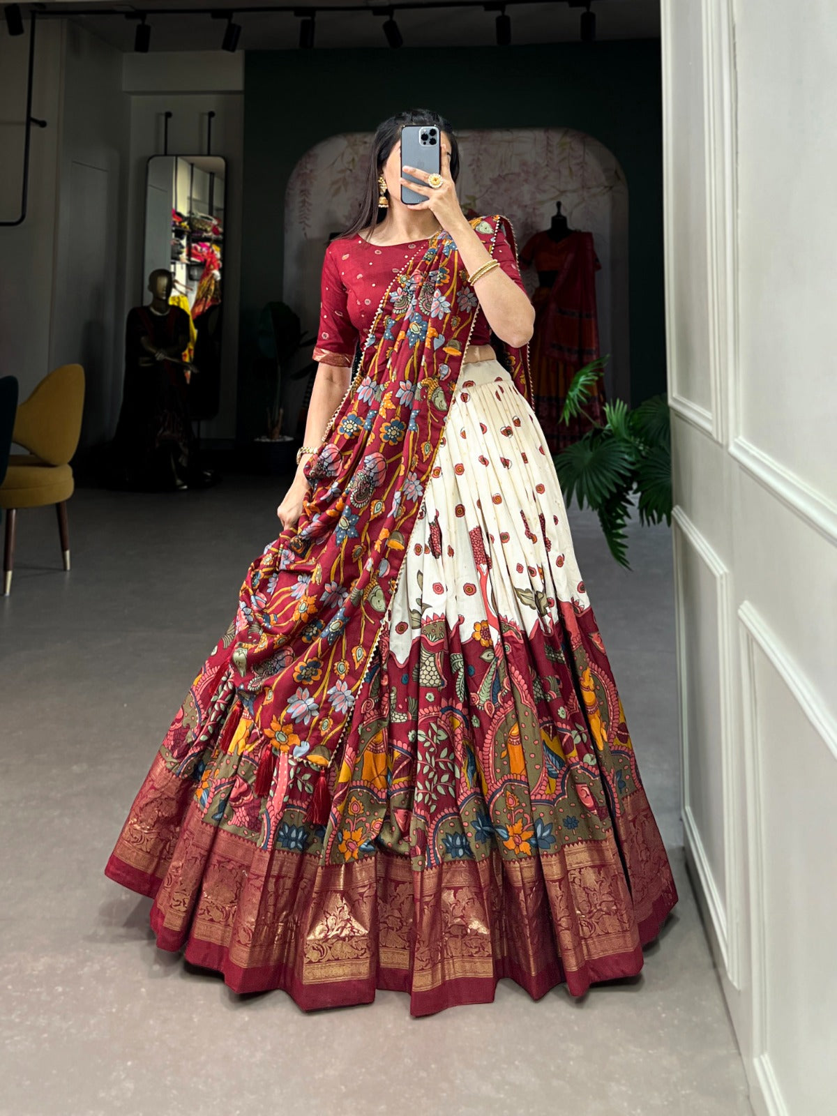 Kalamkari Print Lehengas