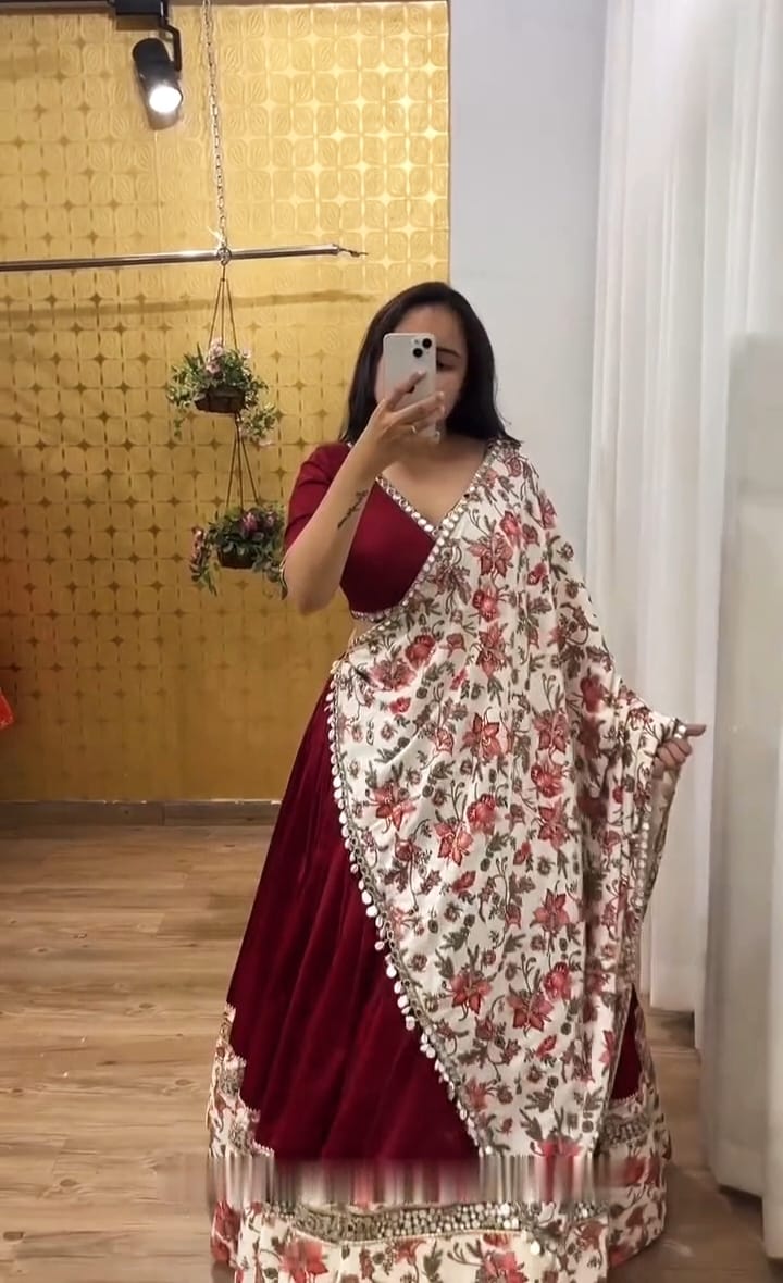 Real Mirror Work Lehenga ❤️