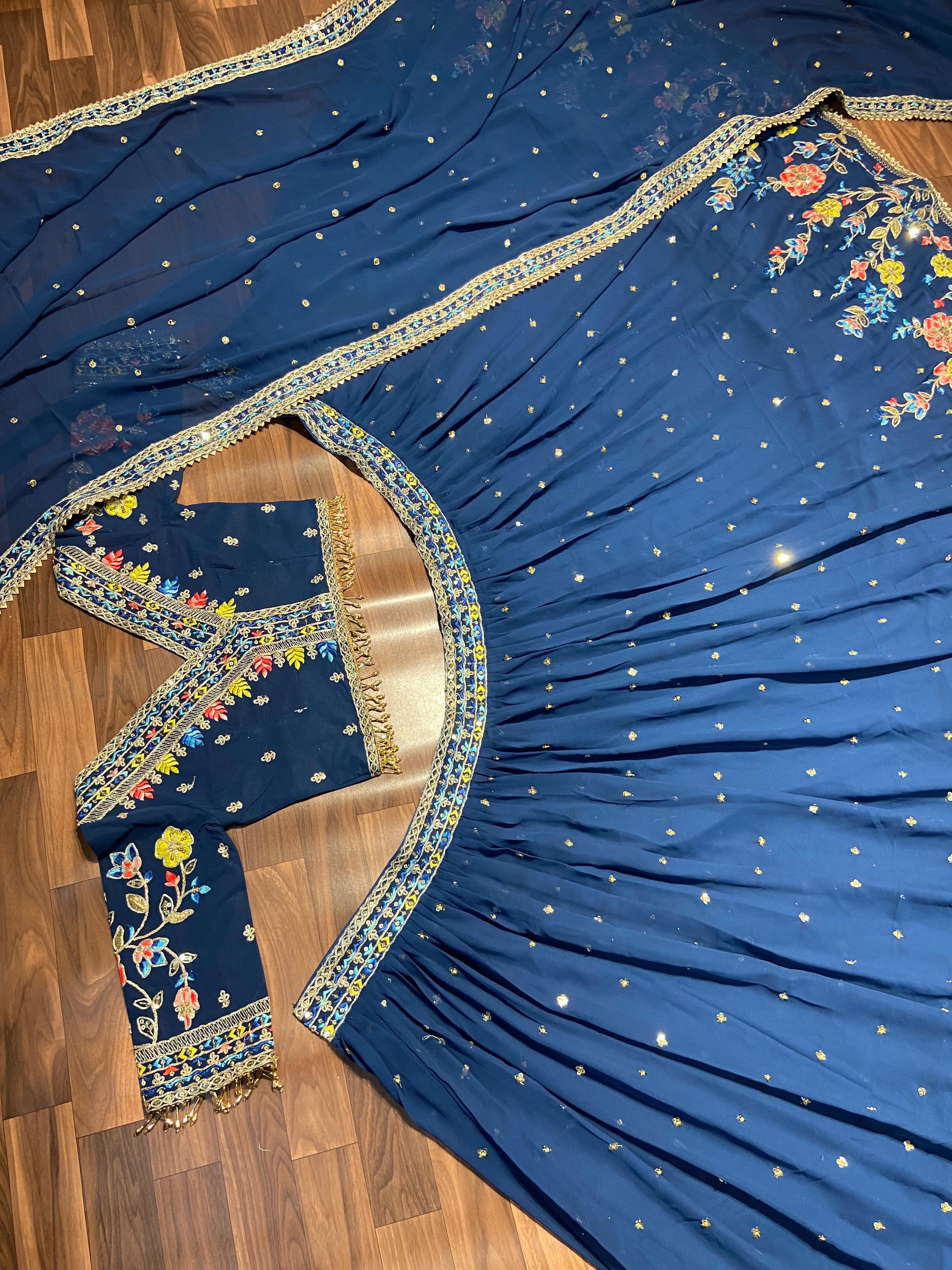 Our Best Seller Blue Lehenga