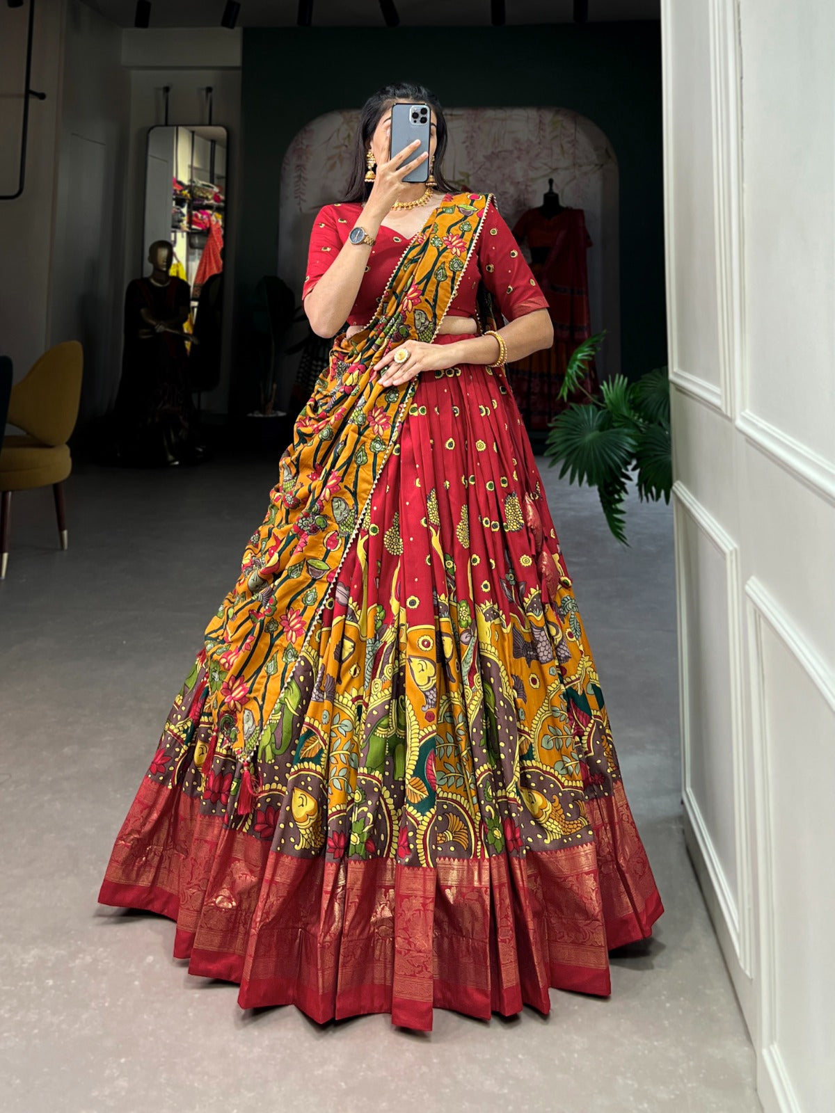 Kalamkari Print Lehengas