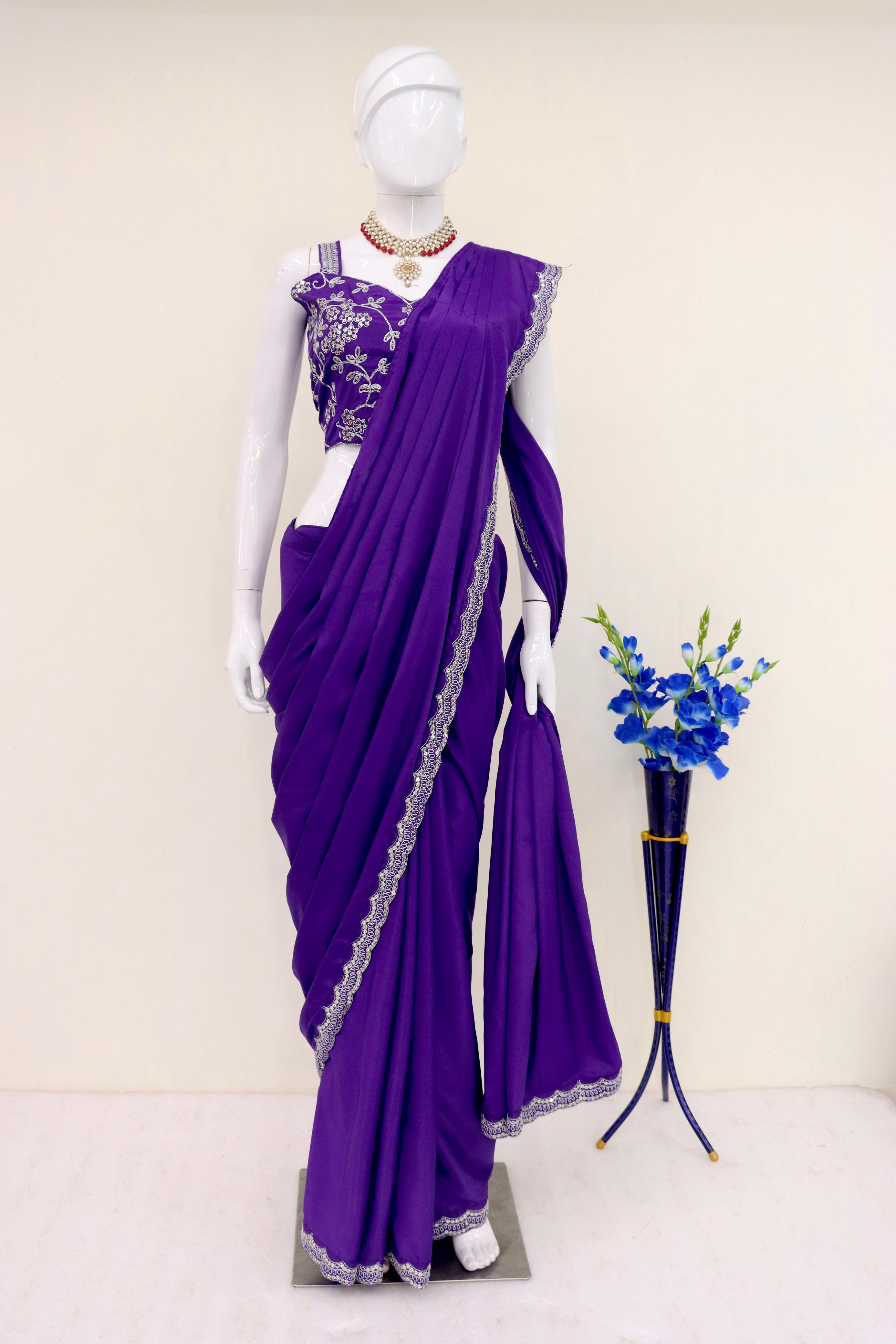 Pre Drape Saree With Koti