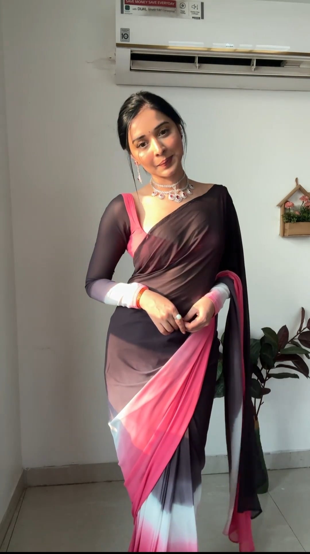 Beautiful Shaded Ready To Wear Saree 2