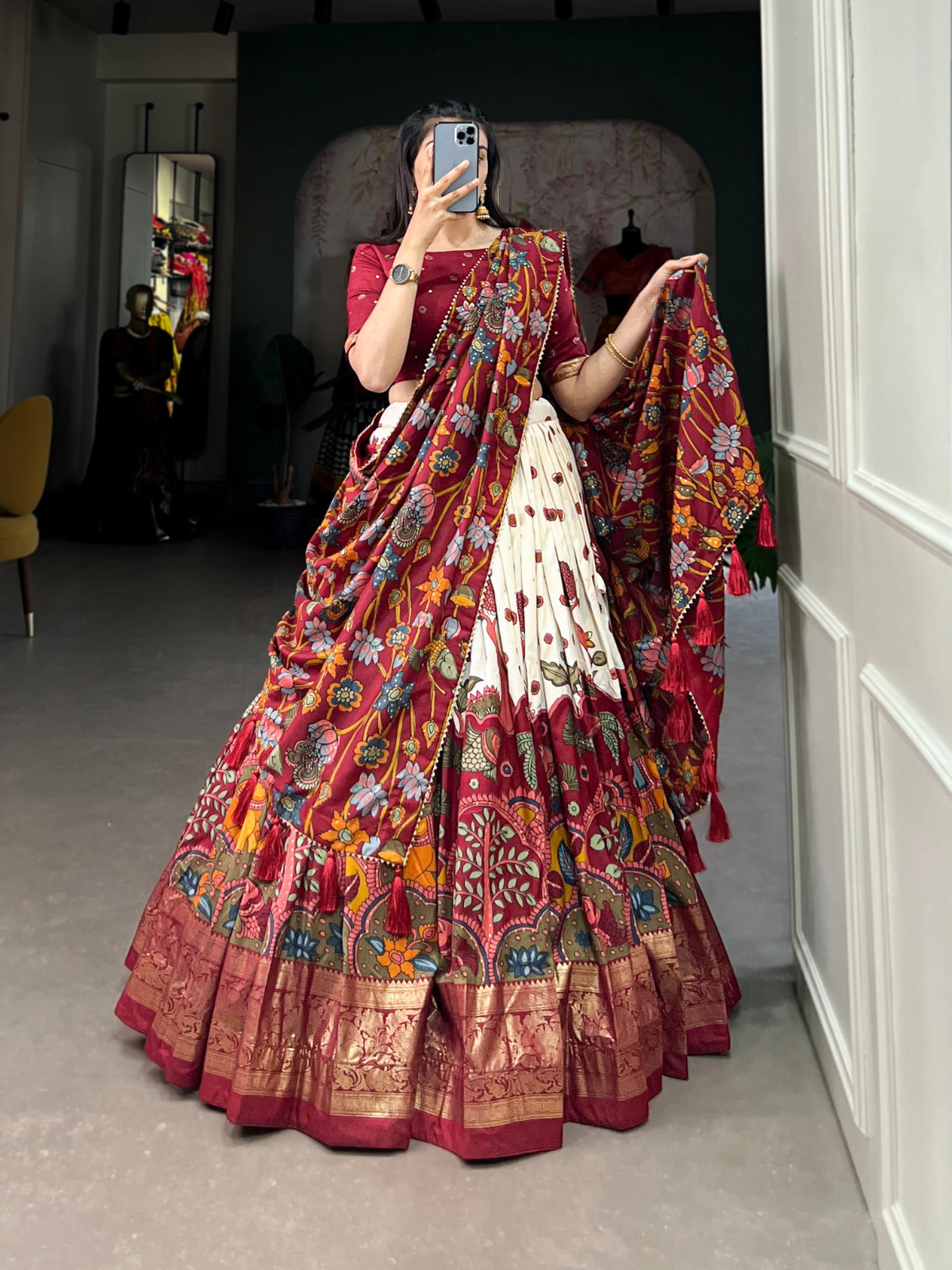 Kalamkari Print Lehengas