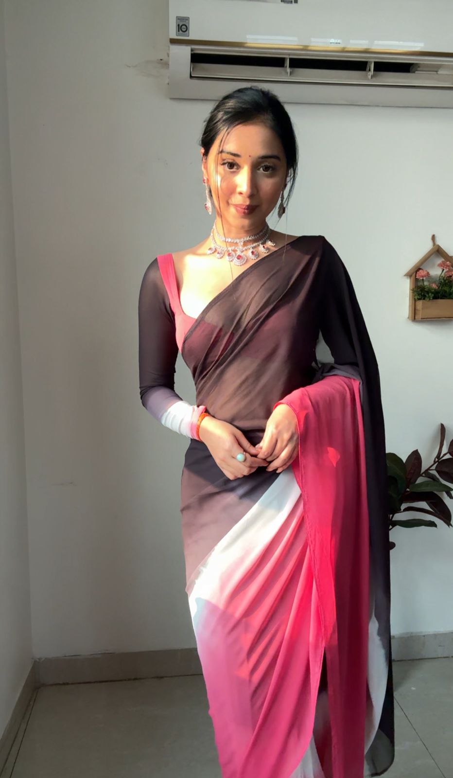 Beautiful Shaded Ready To Wear Saree 2