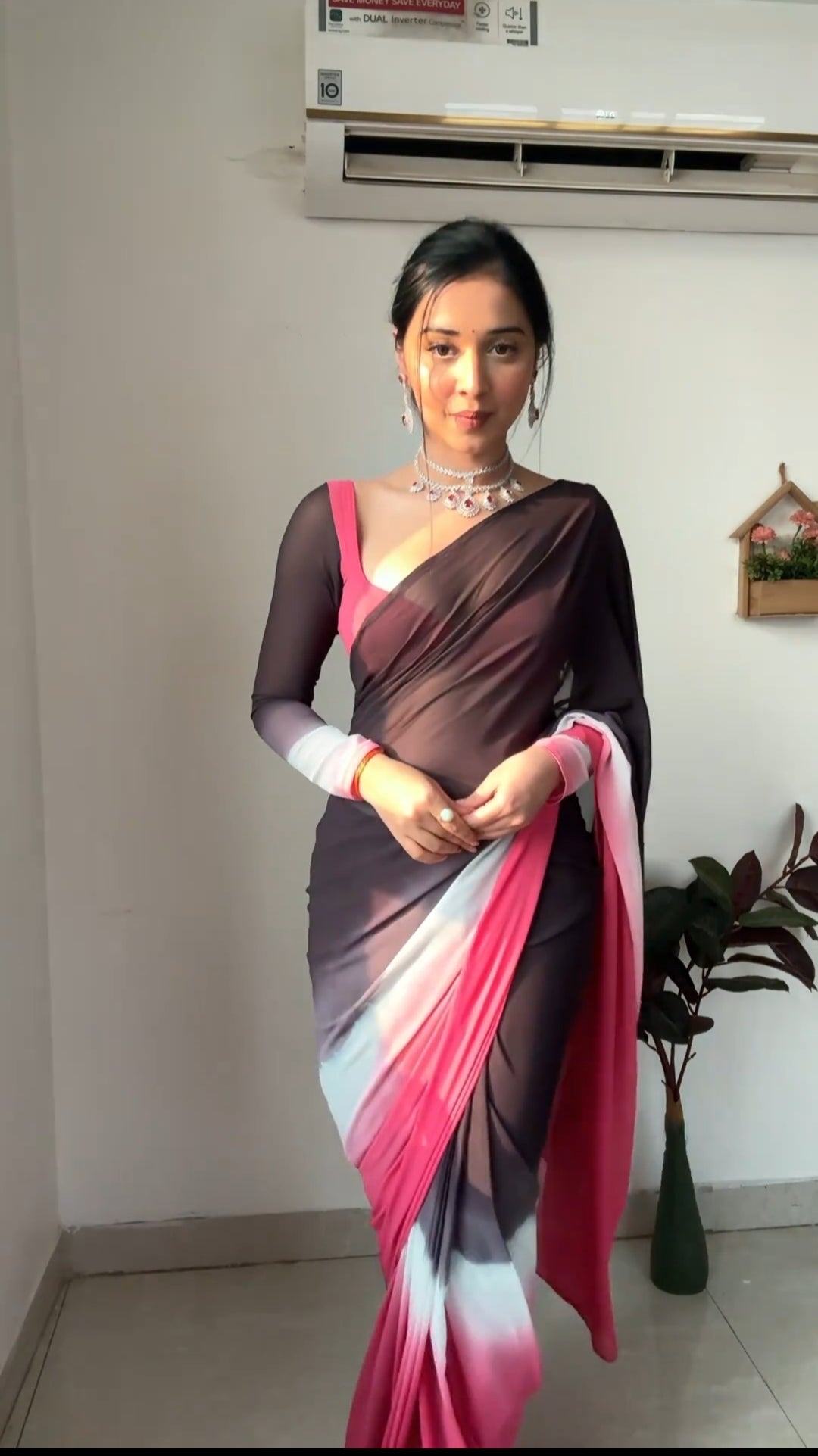 Beautiful Shaded Ready To Wear Saree 2