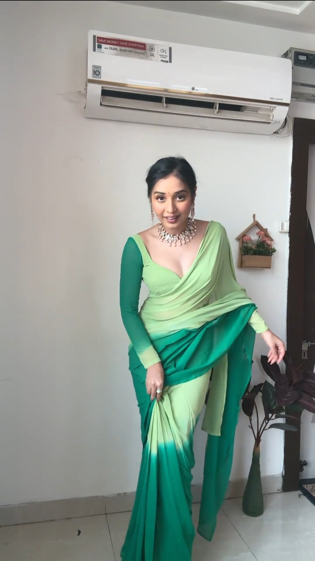 Beautiful Shaded Ready To Wear Saree