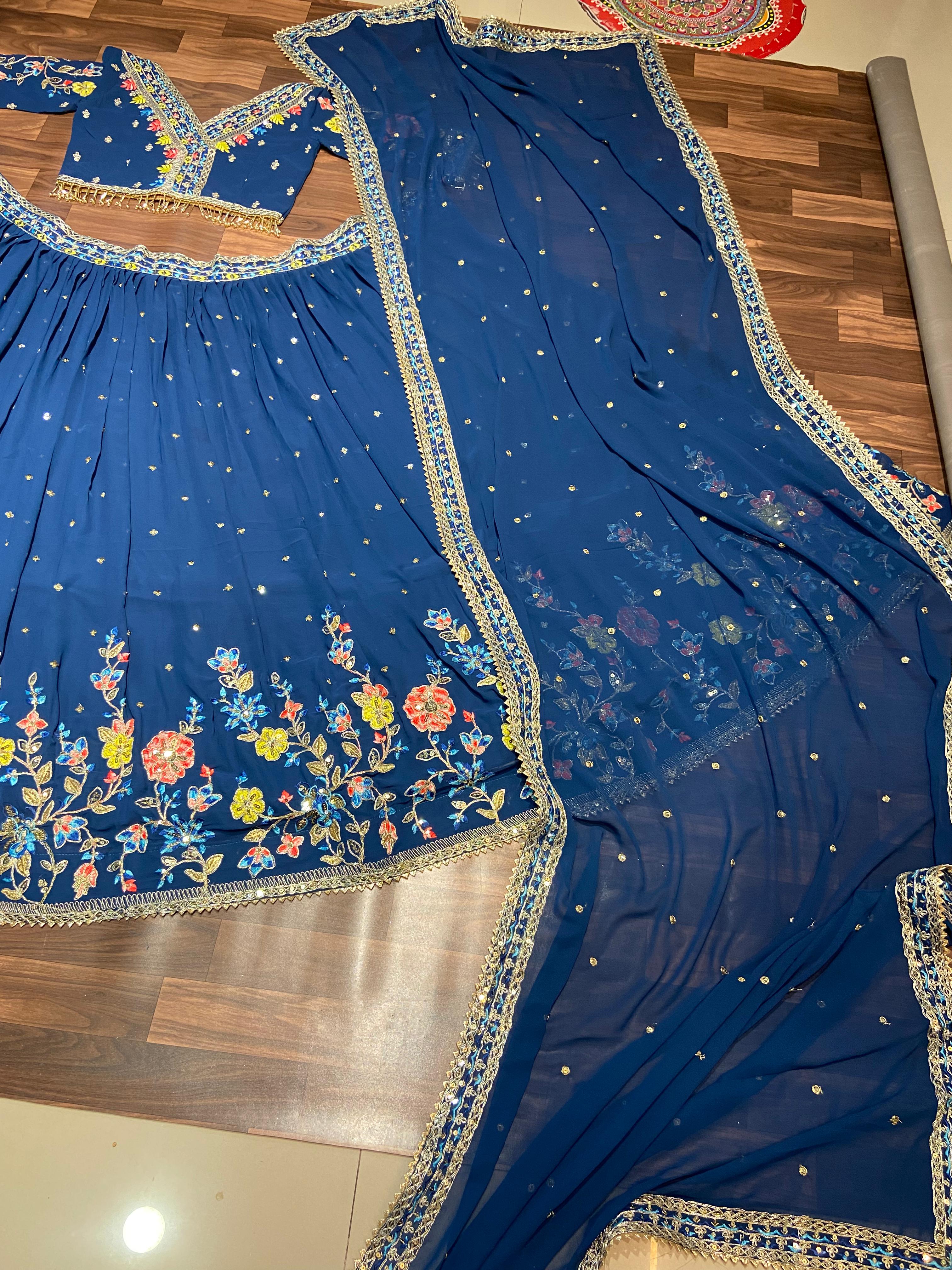 Our Best Seller Blue Lehenga